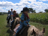 Horseback riding with kids in Northern Michigan